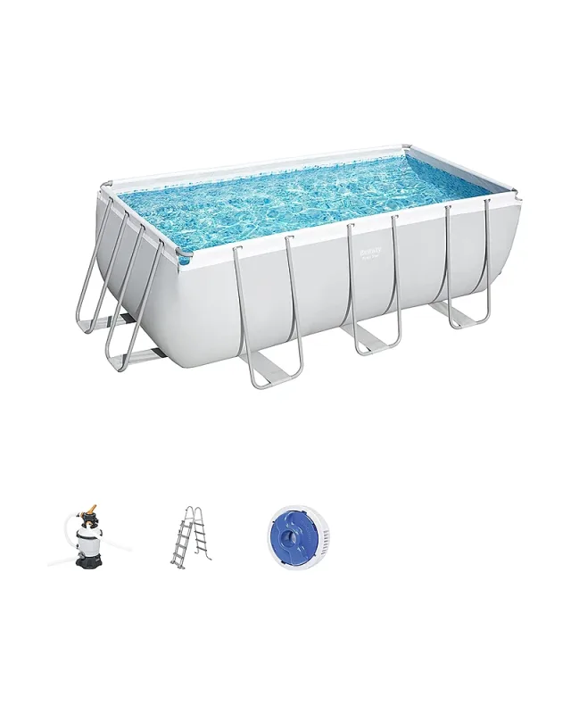 Bestway 56457 (412x201x122 cm, con depuradora de arena de 3.028 litros/hora)