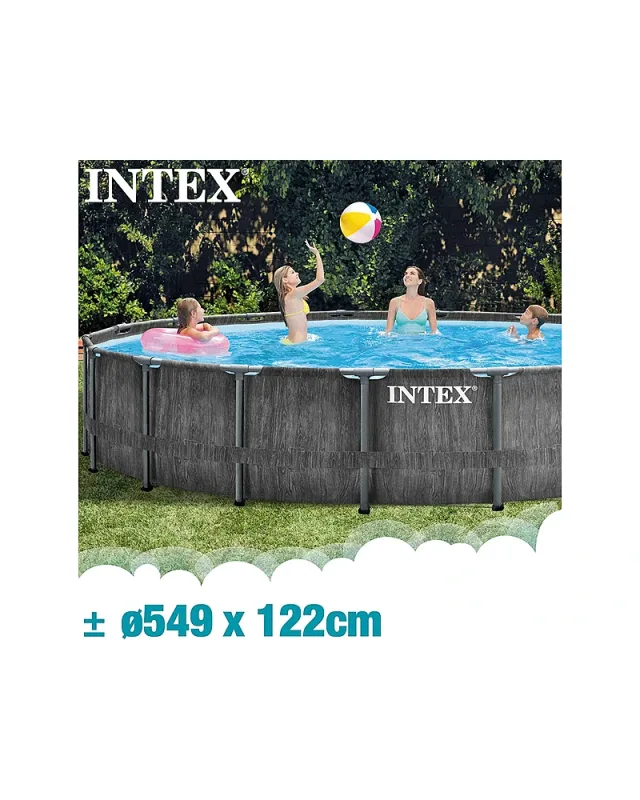 Intex 26744NP (549x122 cm, con depuradora, filtro tipo A, Greywood)