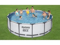 Bestway 5612X Steel Pro Max (427x122 cm, con Depuradora Cartucho 3.028 L/H Cobertor y Escalera)