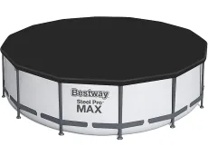 Bestway 5612X Steel Pro Max (427x122 cm, con Depuradora Cartucho 3.028 L/H Cobertor y Escalera)