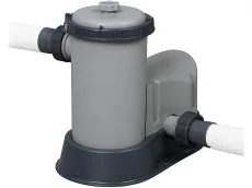 Bestway 56710 Power Steel Oval (549x274x122 cm, Depuradora de cartucho Con Cobertor y Escalera)