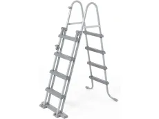 Bestway 56710 Power Steel Oval (549x274x122 cm, Depuradora de cartucho Con Cobertor y Escalera)