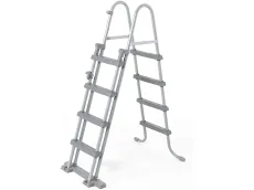 Bestway 56722C Power Steel (412x201x122 cm, con Depuradora Cartucho con Escalera, Ratán)