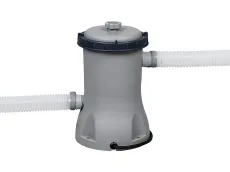 Bestway 56722C Power Steel (412x201x122 cm, con Depuradora Cartucho con Escalera, Ratán)