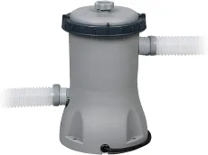 Bestway Power Steel 1056722GSX21 (412x201x122 cm, Juego Completo con Bomba de Filtro, Cuadrada, Gris)