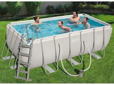 Bestway Power Steel 56456-GS18 (412x201x122 cm, con Depuradora Cartucho y Escalera)