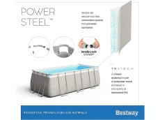 Bestway Power Steel 56456-GS18 (412x201x122 cm, con Depuradora Cartucho y Escalera)