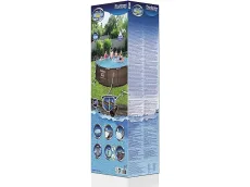 Bestway Power Steel Deluxe 56709-GS19 (366x100 cm, con Marco de Acero Estable en Juego Completo, ratán)