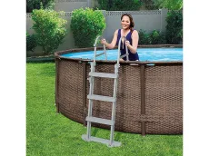 Bestway Steel Pro Max 1056709GSX20 (366x100 cm, con depuradora de cartucho, Diseño Rattan)