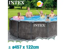 Intex 26742NP (457x122 cm, con depuradora cartucho, filtro tipo A, Greywood)