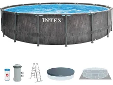 Intex 26742NP (457x122 cm, con depuradora cartucho, filtro tipo A, Greywood)