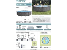 Intex 26742NP (457x122 cm, con depuradora cartucho, filtro tipo A, Greywood)