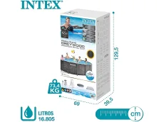 Intex 26742NP (457x122 cm, con depuradora cartucho, filtro tipo A, Greywood)