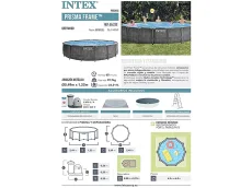 Intex 26744NP (549x122 cm, con depuradora, filtro tipo A, Greywood)